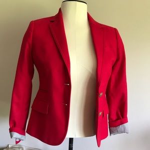 J.Crew 2P Schoolboy red blazer